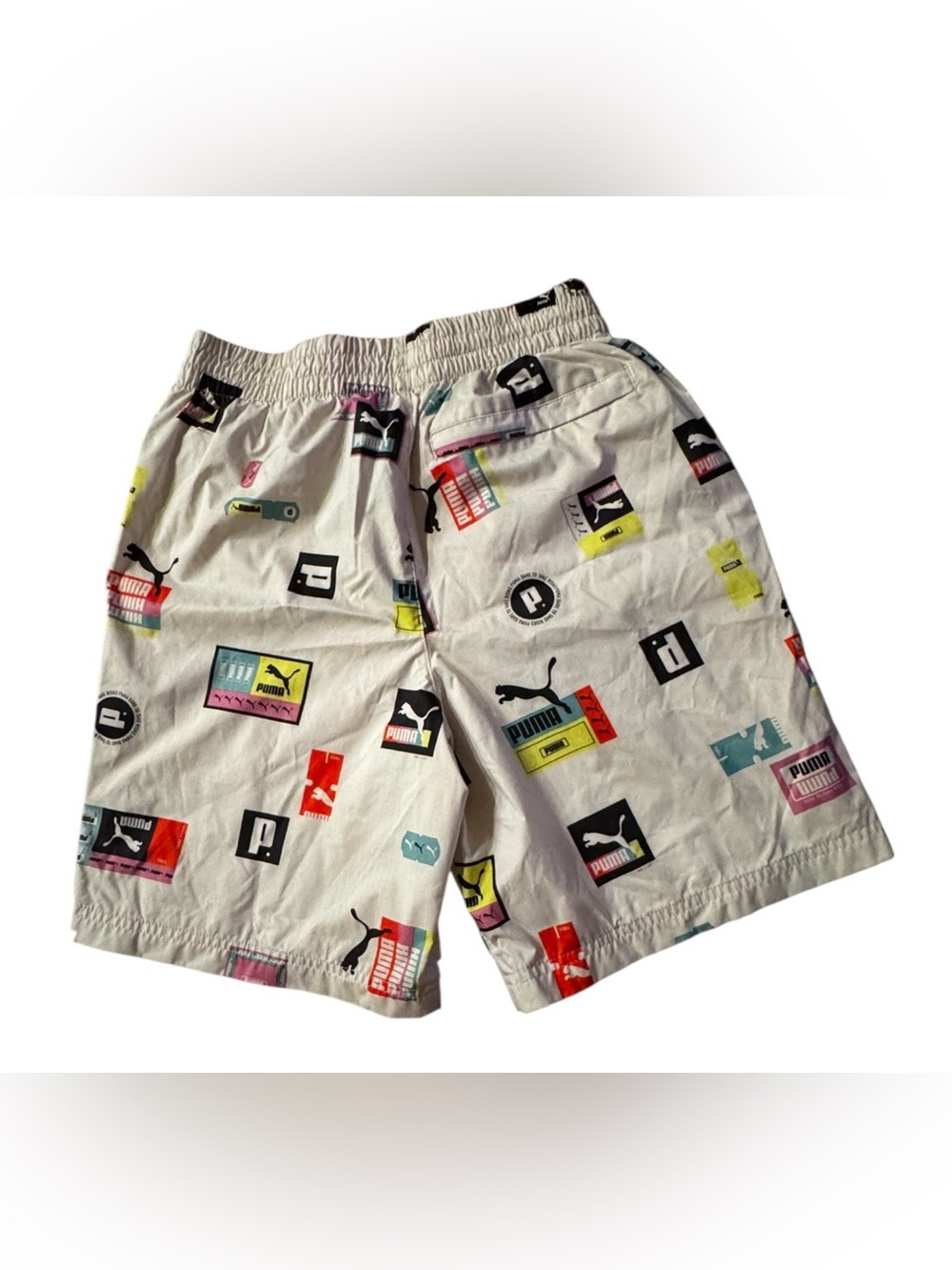 Puma size M board shorts athletic all over print logo beach sports - Picture 12 of 13